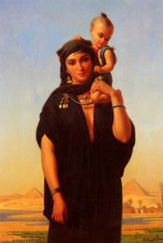 查爾斯 埃米爾 希伯勒特 萊康特 韋內特 Femme Fellah Portant Son Enfant 查爾斯 埃米爾 希伯勒特 萊康特 韋內特 Femme Fellah Portant Son Enfant